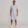 SikSilk Mens T-Shirt And Shorts Set Grey Marl