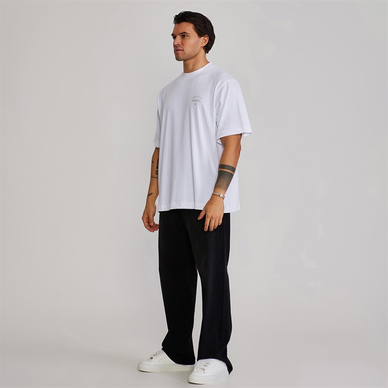 SikSilk Mens Graphic T-Shirt White