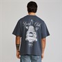 SikSilk Mens Graphic T-Shirt Grey
