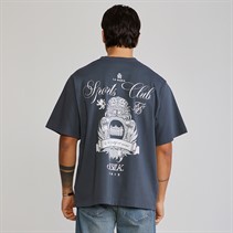 SikSilk Mens Graphic T-Shirt Grey