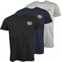 Vinson T-shirts Homme Kayden Lot de 3 Saphir foncé/Chaussure Tap/Gris chiné