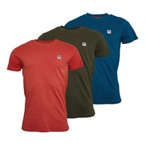 Vinson Heren Massimo T-shirts Driepack Gebakken Appel/Zegelblauw/Geweergroen