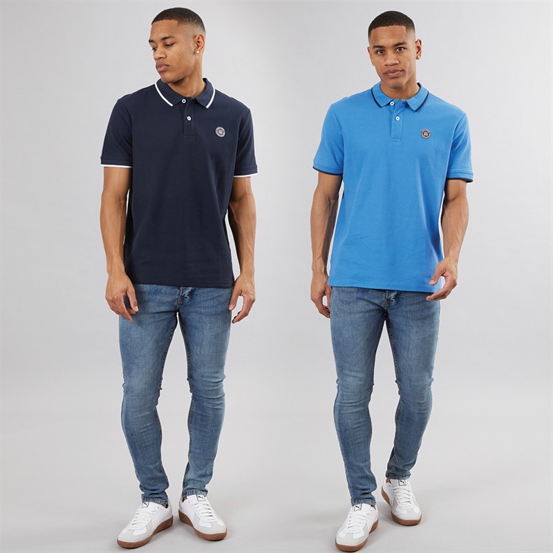 Vinson koszulka polo shirts 2 szt. dla niego kolor Palace Blue/Dark Sapphire