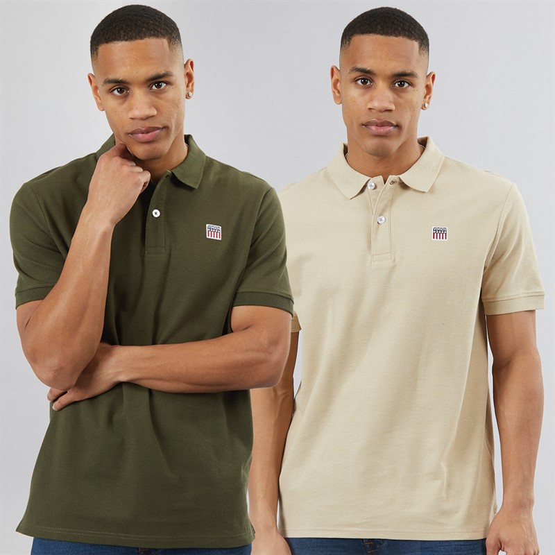 Vinson koszulka polo 2 szt. dla niego kolor Humus/Nocny Las