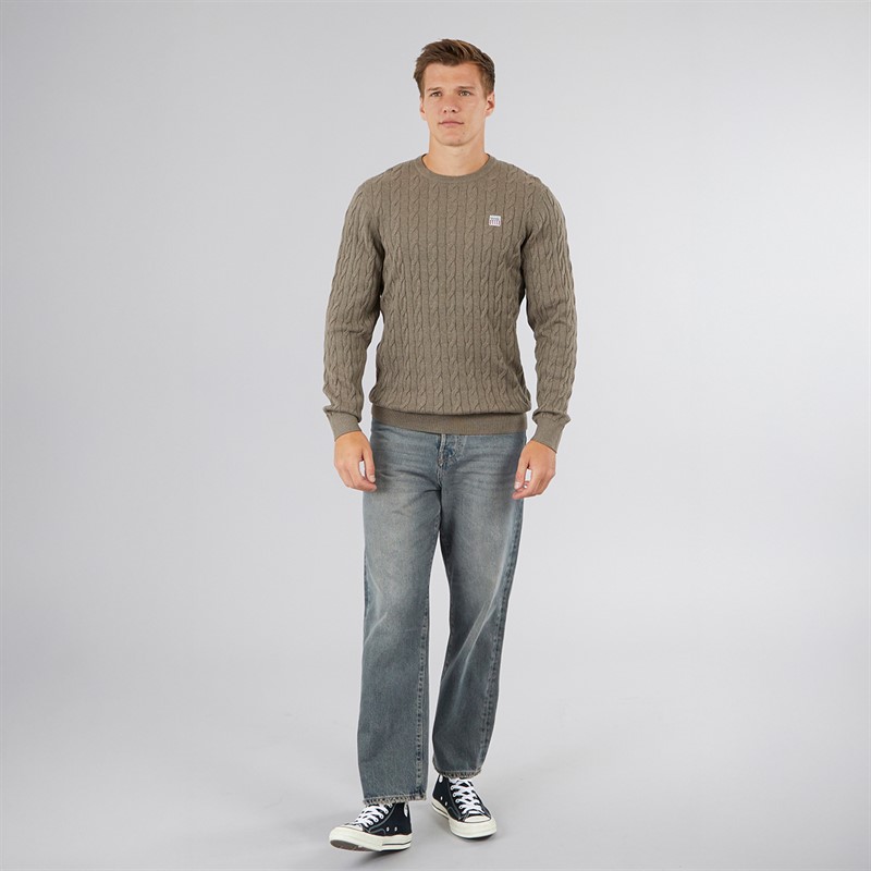 Vinson Herren Grant Pullover Braun Melange