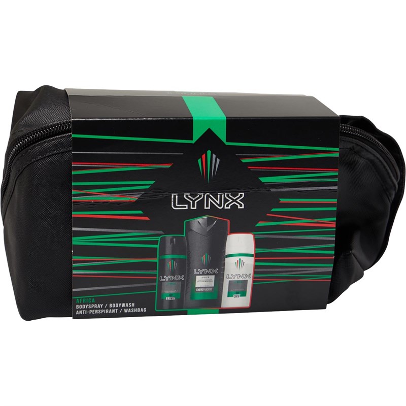 LYNX Mens Africa Washbag Gift Four Piece Set Multi