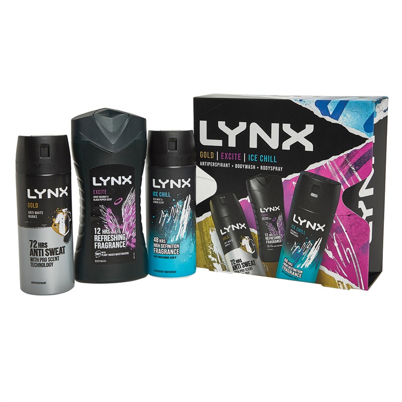 LYNX Mens All Stars Trio Gift Set Multi