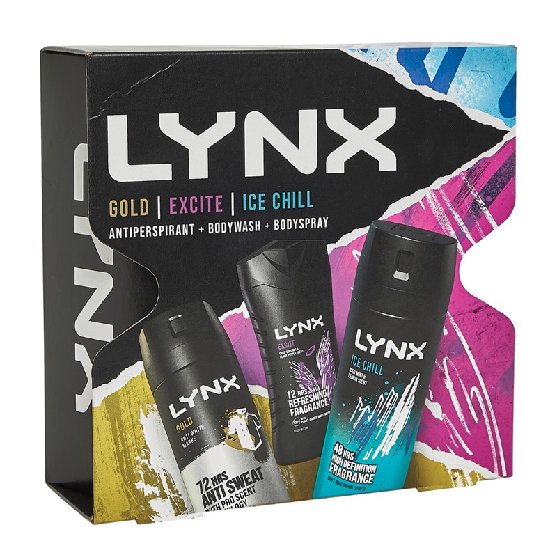 LYNX Mens All Stars Trio Gift Set Multi