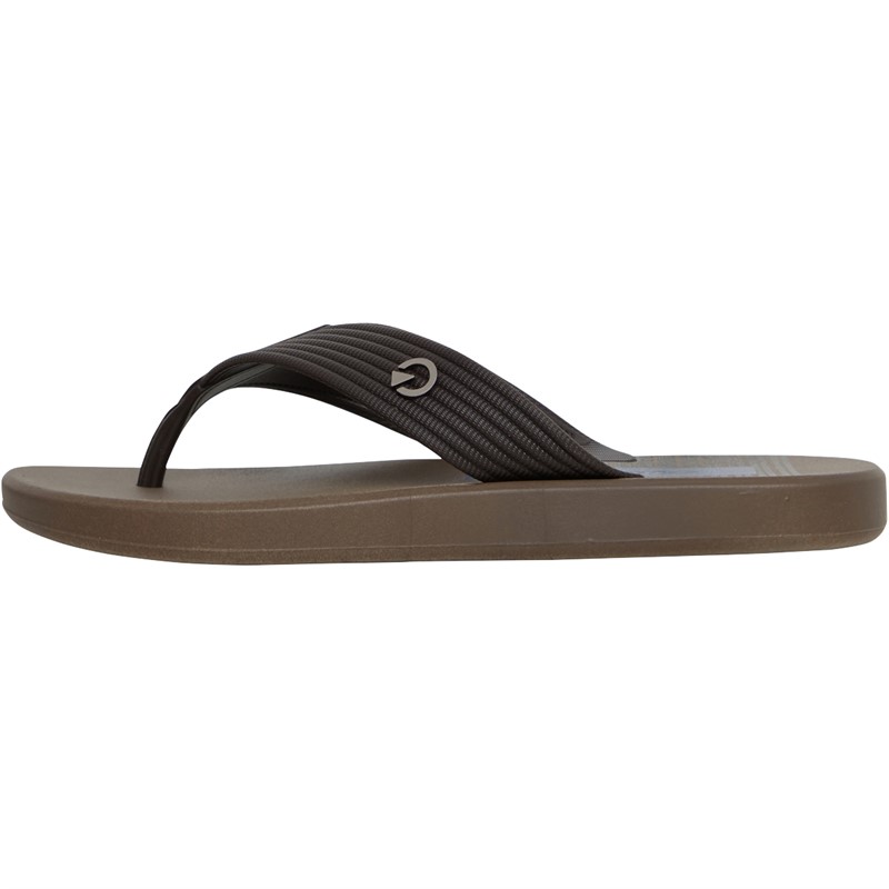 CARTAGO Mens Montreal Flip Flops Brown