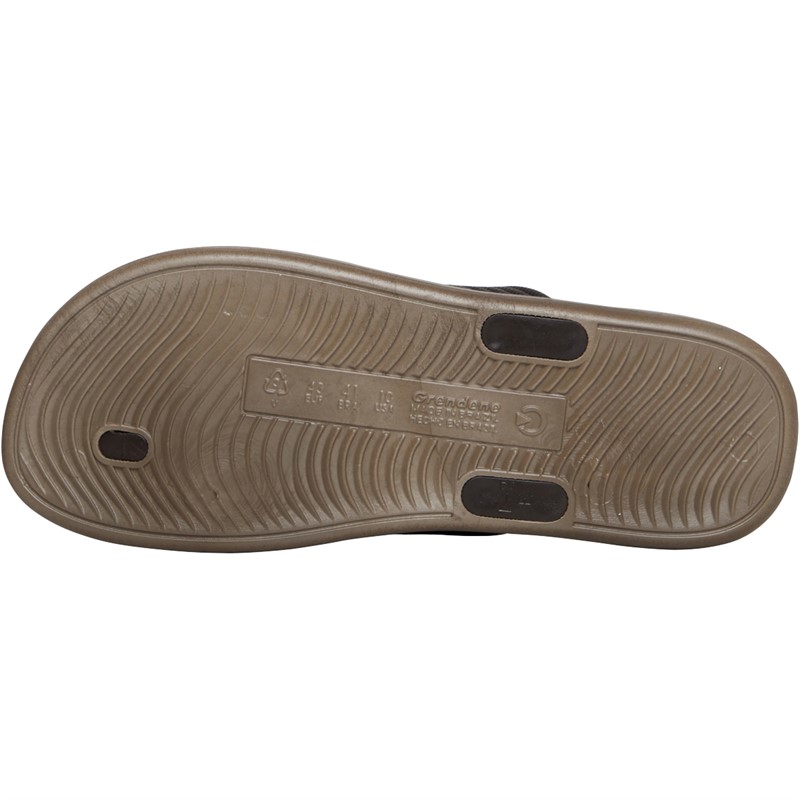 CARTAGO Mens Montreal Flip Flops Brown