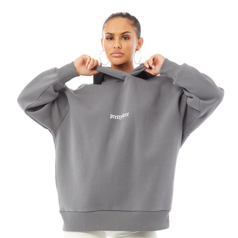 Buy Prettyluxe Womens Tour Oversized Hoodie Charcoal