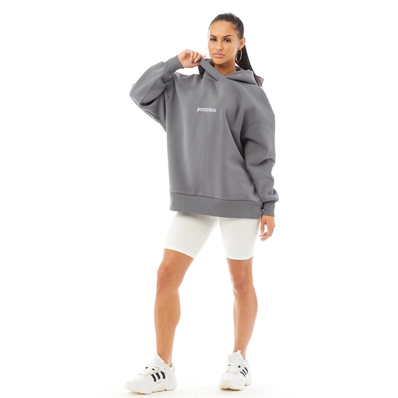 Buy Prettyluxe Womens Tour Oversized Hoodie Charcoal