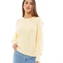 JJXX Pull à Col Ras-du-Cou Mila Twist Femme Ecru