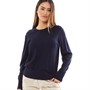 JJXX Womens Rye Merino Wool Crew Neck Knit Navy Blazer