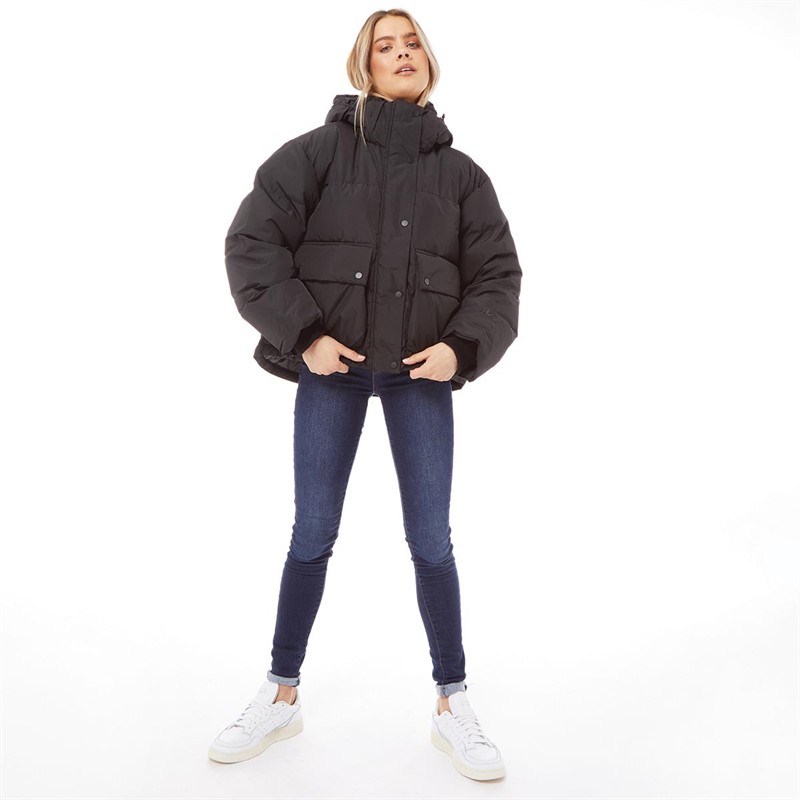 Black ladies puffa outlet coat