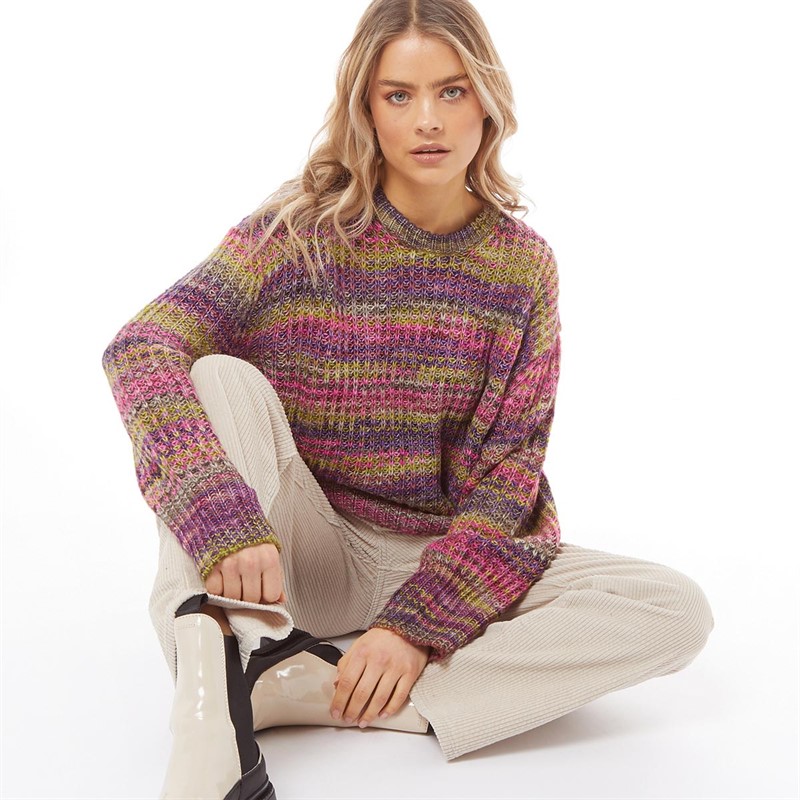 Buy JJXX Womens Simone Crew Neck Jumper Acai Stripes/Space Dye