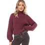 JJXX Womens Kelvy Chunky Knit Jumper Cabernet