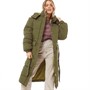 JJXX Womens Sus Longline Puffer Coat Dark Olive