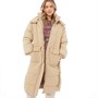 JJXX Womens Sus Longline Puffer Coat Cornstalk