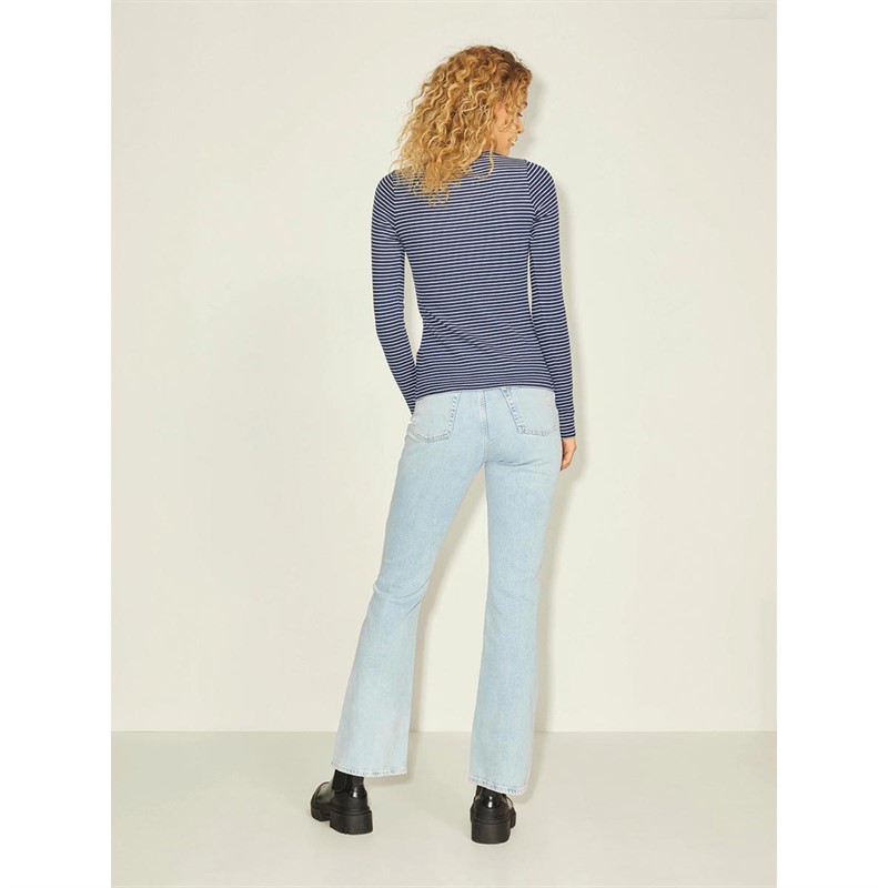 JJXX Womens Freya Stripe Rib T-Shirt Navy Blazer