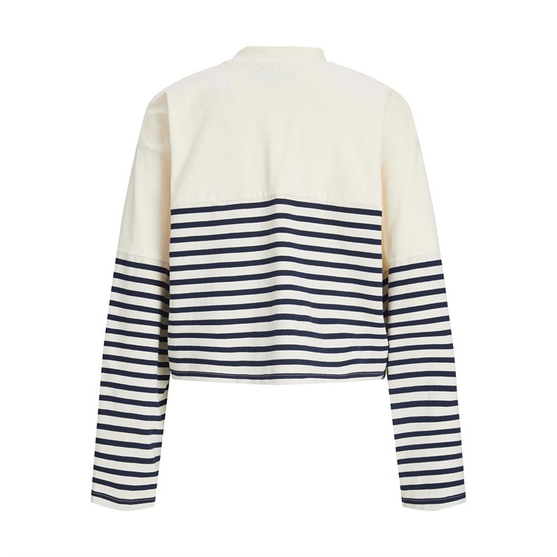 JJXX Womens Polly Loose Long Sleeve T-Shirt Seedpearl