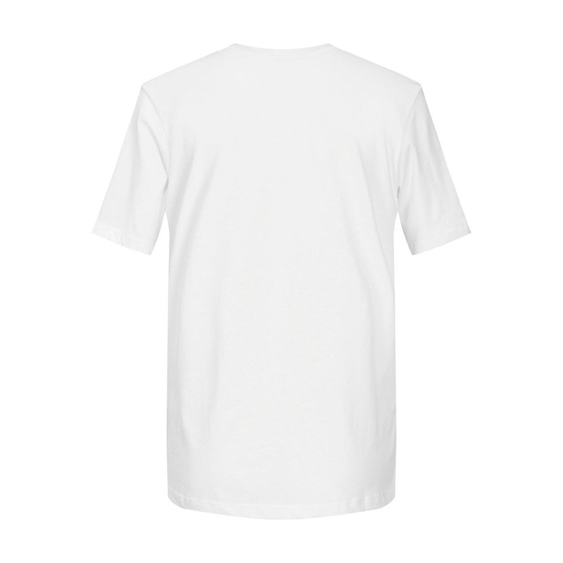 JJXX Womens Elma Short Sleeve Regular Shiny T-Shirt Bright White