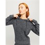 JJXX Damen Evi Strick Hoodie Dunkelgrau Melange