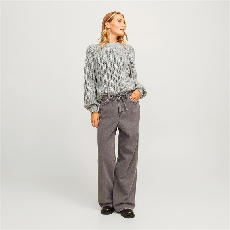 JJXX Damen Kelly Chunky Pullover Grau