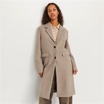 JJXX Womens Emma Midi Coat Feather Gray