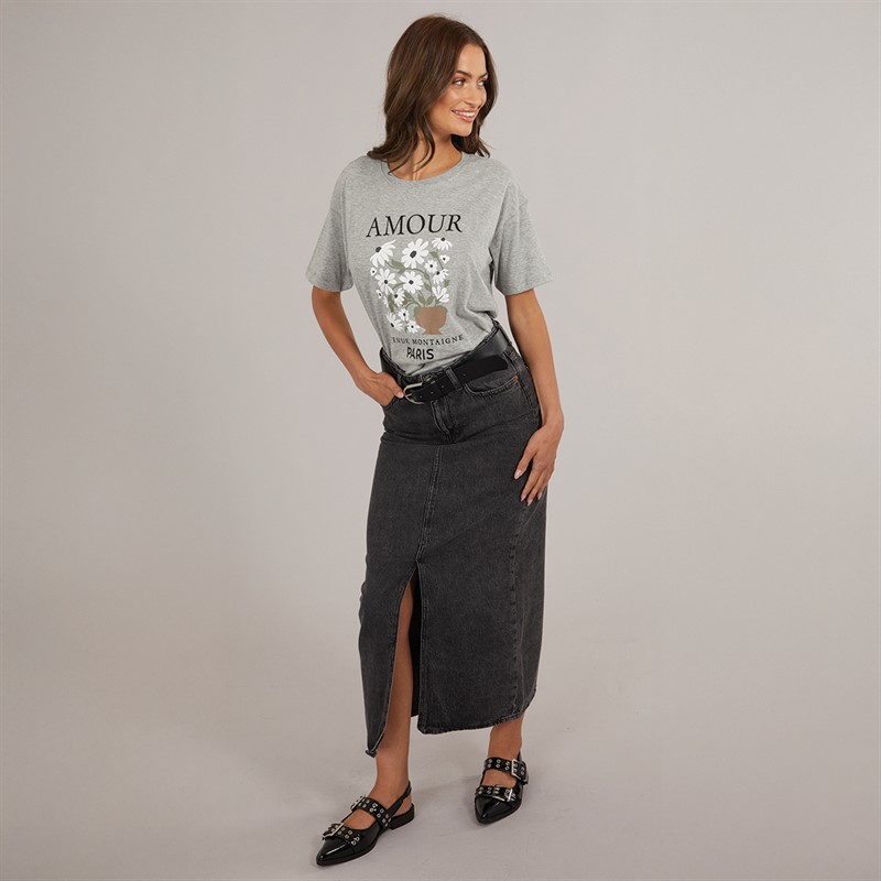 JJXX Jupe Longue En Denim Aura Femme Denim Gris