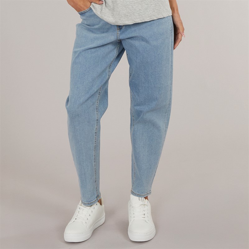 JJXX Dame Lisbon Høj Talje Mom Jeans Lyseblå Denim