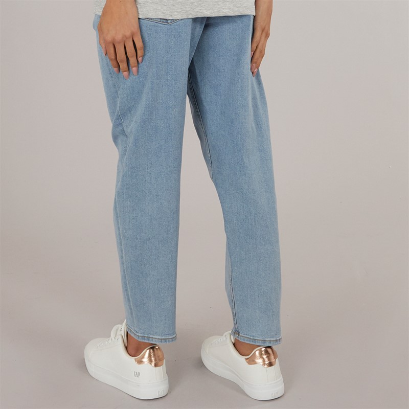 JJXX Dame Lisbon Høj Talje Mom Jeans Lyseblå Denim