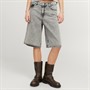 JJXX Womens Aura Long Denim Jorts Light Grey Denim
