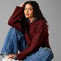 JJXX Pull en tricot Sigga col rond Femme Cabernet