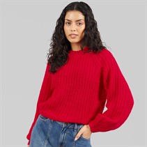 JJXX Womens Kelly Crew Neck Knitted Jumper Barberry