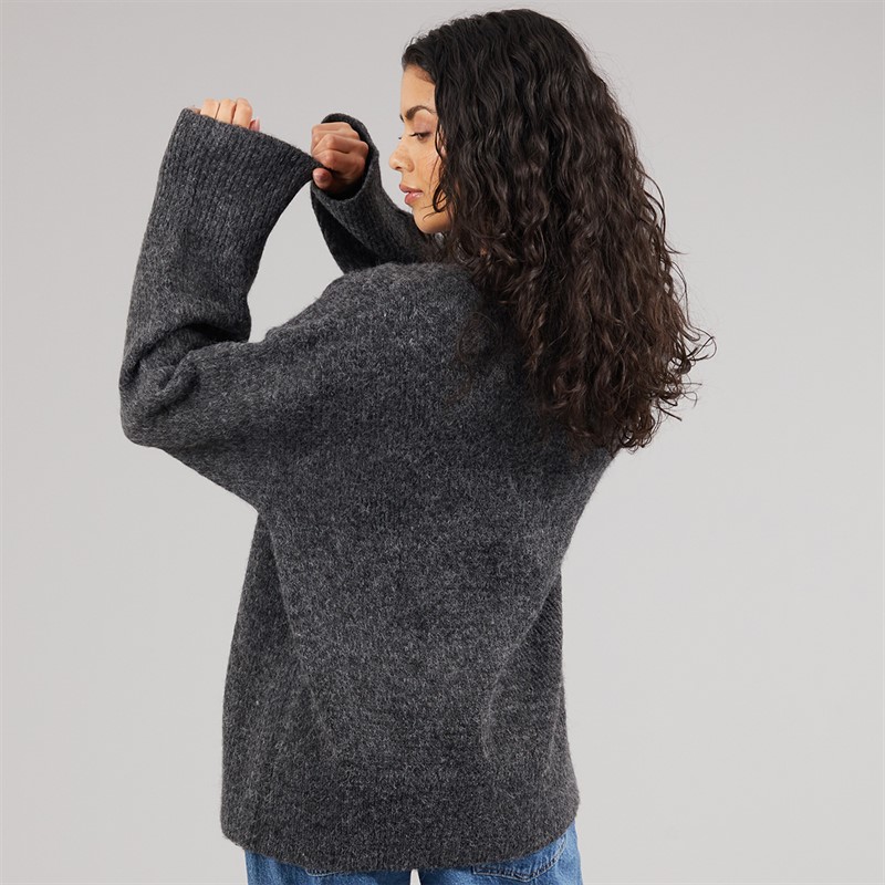 JJXX Womens Rosanna Cardigan Dark Grey Melange