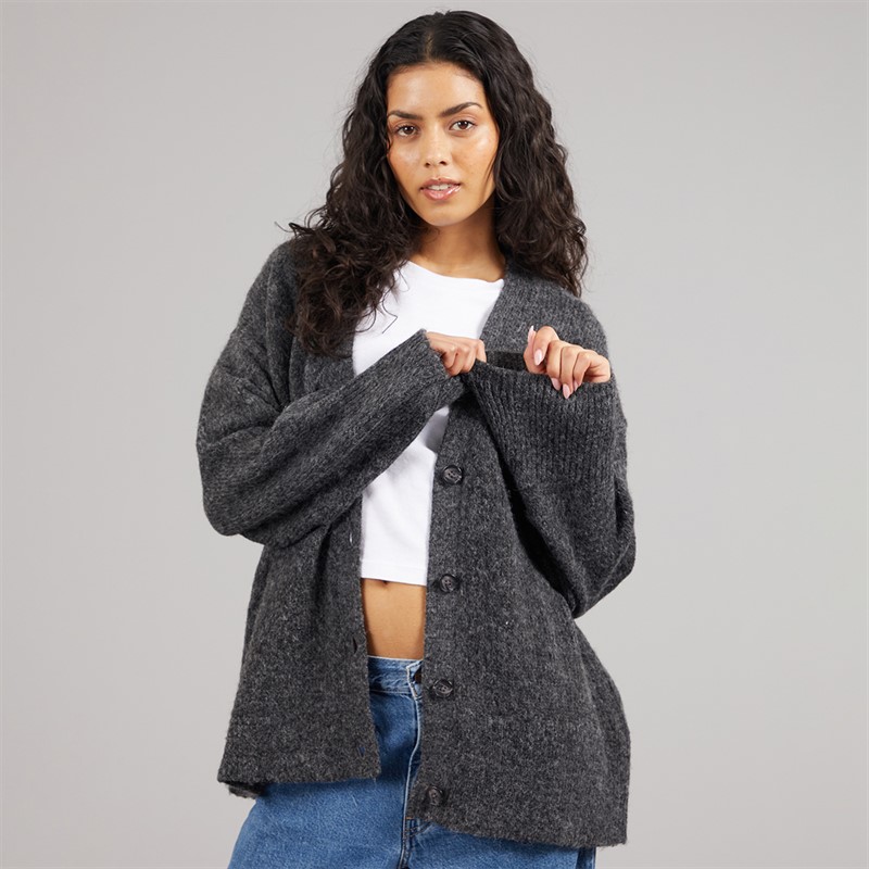 JJXX Womens Rosanna Cardigan Dark Grey Melange