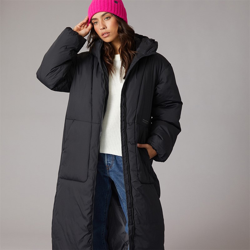 JJXX Womens Lolly Long Puffer Coat Black