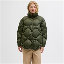 JJXX Womens Stella Shiny Quilted Coat Grape Leaf