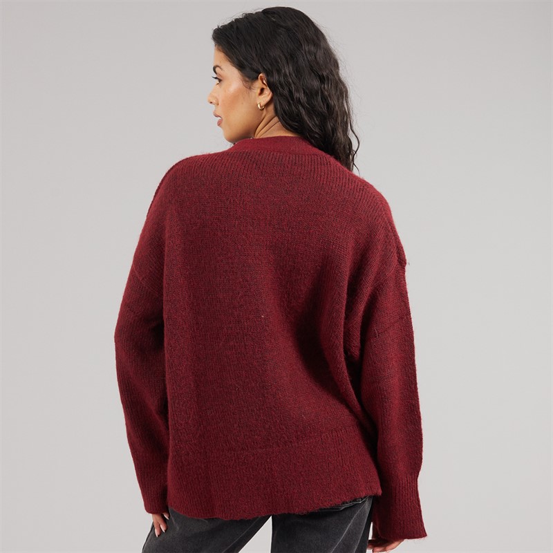 JJXX Womens Rosanna Cardigan Cabernet