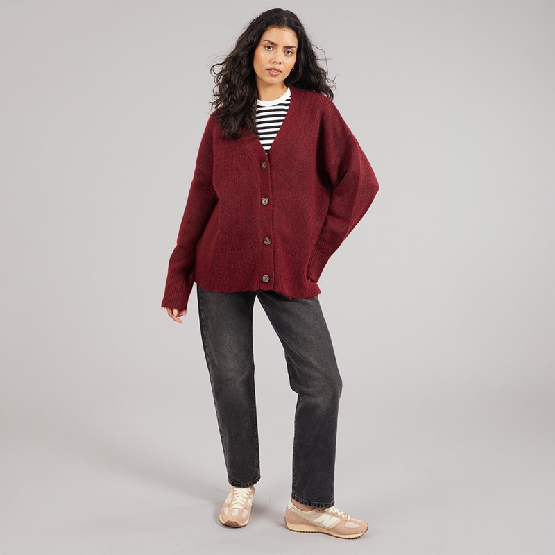 JJXX Womens Rosanna Cardigan Cabernet