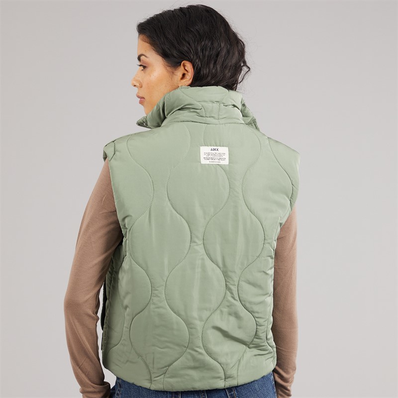 JJXX Womens Serena Quilted Vest Sea Spray