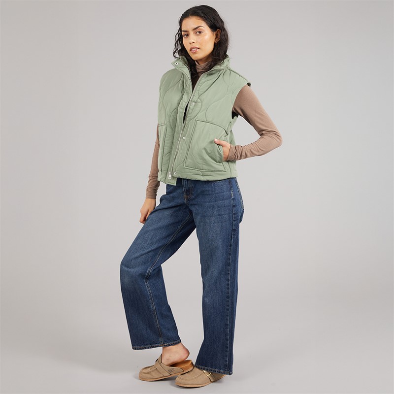 JJXX Womens Serena Quilted Vest Sea Spray