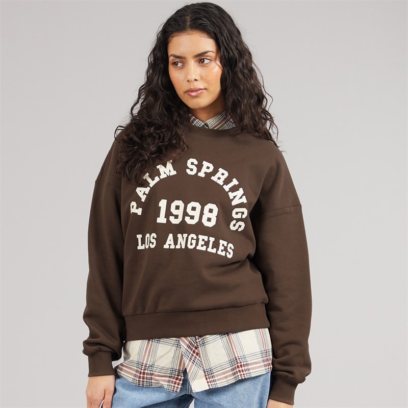 JJXX Womens Merle Crew Sweatshirt Brackenprint Palm Springs Brackenprint:Palm Springs