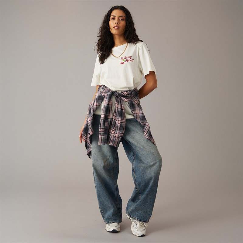 JJXX Womens Kyoto Wendy Baggy Jeans Medium Blue Denim