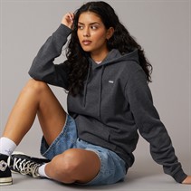 JJXX Dames Abbie Hoodie Donker Grijs Melange print/Wit JJXX Logo Dark Grey Melangeprint:White Jjxx Logo