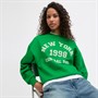 JJXX Damen Merle Sweatshirt Grün Beeprint New York Green Beeprint:New York