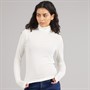 JJXX Womens Nova Long Sleeve High Neck T-Shirt Vanilla Ice