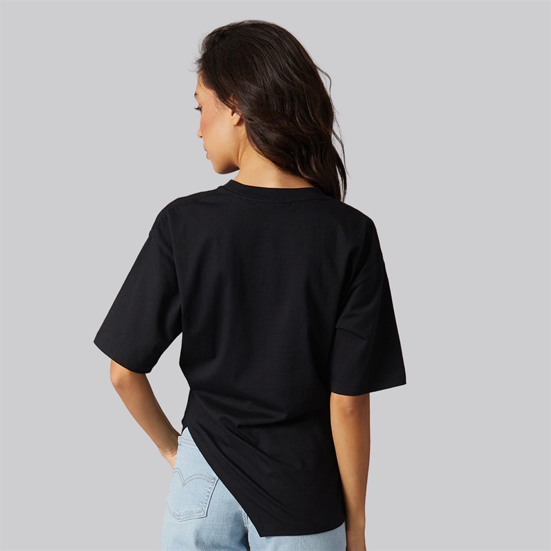 JJXX Womens Annabell Asymmetric T-Shirt Black