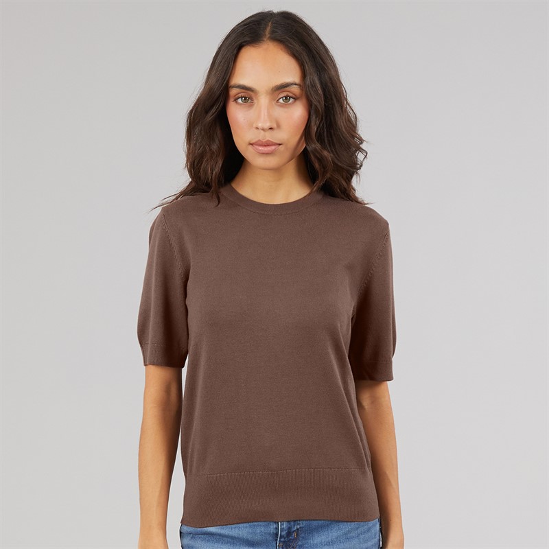 JJXX Womens Layla Knitted T-Shirt Bracken